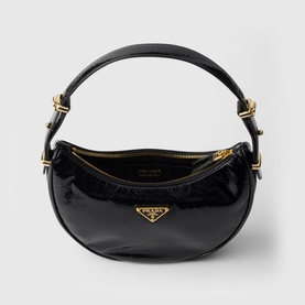 Arqu&eacute; Naplak Patent Leather Shoulder Bag
