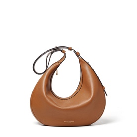 Slouchy Crescent Pebbled Leather Shoulder Bag