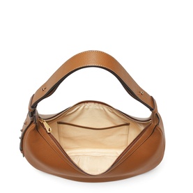 Slouchy Crescent Pebbled Leather Shoulder Bag