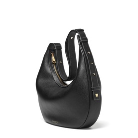 Slouchy Crescent Pebbled Leather Shoulder Bag