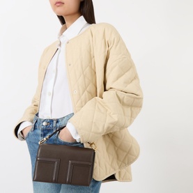 T-Flap Mini Leather Crossbody Bag