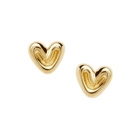 Puffy Heart 18kt Gold Vermeil Earrings