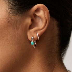 Magma Gemstone Small Hoops