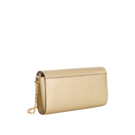 Mona Metallic Leather Clutch