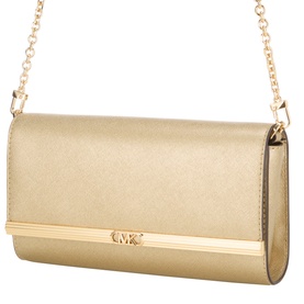 Mona Metallic Leather Clutch