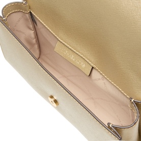 Mona Metallic Leather Clutch