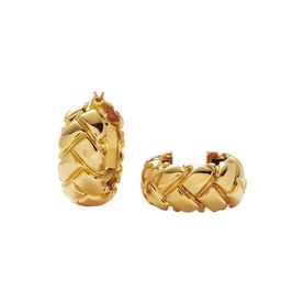 Lucy Williams Chunky Waffle Hoop Earrings