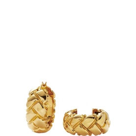 Lucy Williams Chunky Waffle Hoop Earrings