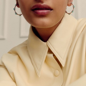 Magma Gemstone Medium Hoops