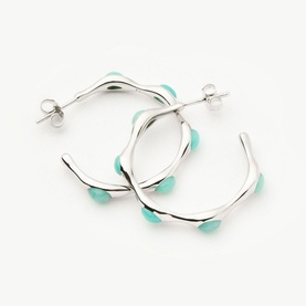 Magma Gemstone Medium Hoops