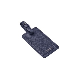 Pebbled Leather Luggage Tag