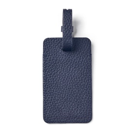 Pebbled Leather Luggage Tag