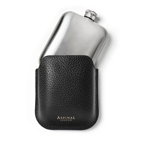 5oz Hip Flask & Pebbled Leather Pouch