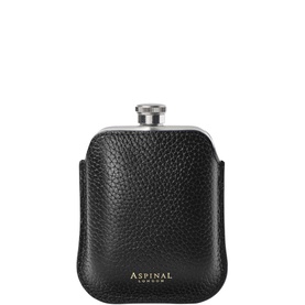 5oz Hip Flask & Pebbled Leather Pouch