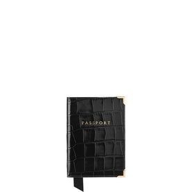 Croc-Embossed Passport Cover