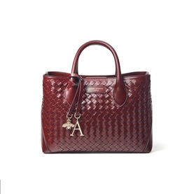 London Midi Woven Tote Bag
