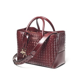 London Midi Woven Tote Bag