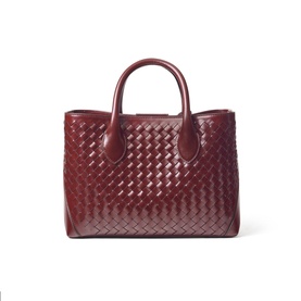 London Midi Woven Tote Bag