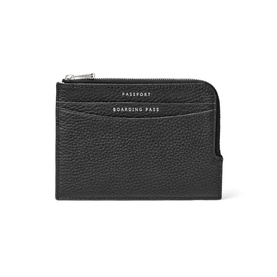 Classic Pebbled Leather Travel Wallet