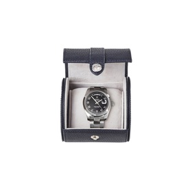 Pebbled Leather Travel Watch Roll