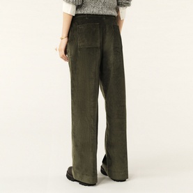 Nali High-Rise Wide Leg Velvet Trousers