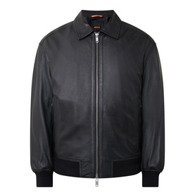 Joloco Leather Bomber Jacket