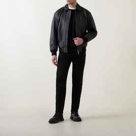 Joloco Leather Bomber Jacket