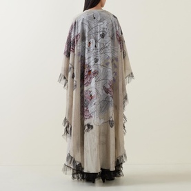 Lir Tulle Embellished Cape