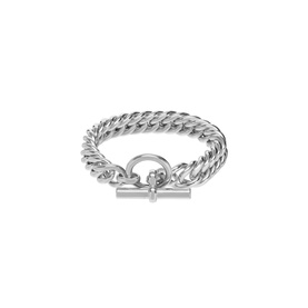 Medium Sterling Silver Curb Linked Bracelet