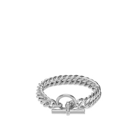 Medium Sterling Silver Curb Linked Bracelet
