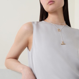 Two-Tone Lariat Necklace