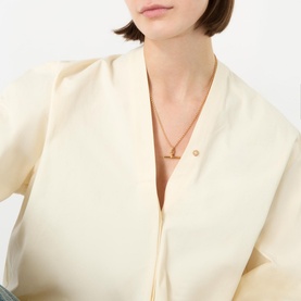 Small Gold-Plated T-Bar Trace Chain Necklace