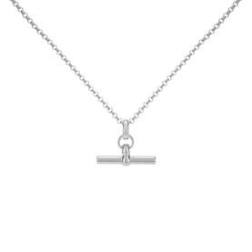 Medium Sterling Silver T-Bar Chunky Belcher Chain Necklace