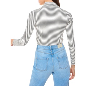 Striped Ribbed Polo Top