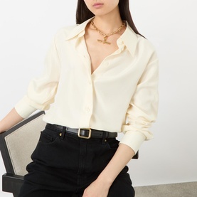 Giant Gold-Plated T-Bar Watch Chain Necklace