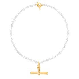 Two-Tone Giant T-Bar Belcher Chain Necklace