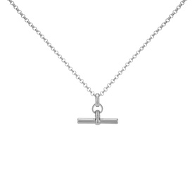 Small Sterling Silver T-Bar Belcher Chain Necklace