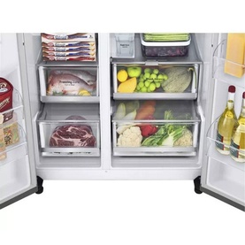 635L InstaView&trade; American Style Fridge Freezer Stainless Steel Total No Frost