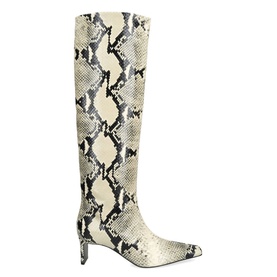 Ona Snake Print Knee-High Boots