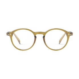 #D Round Golden Green Reading Glasses