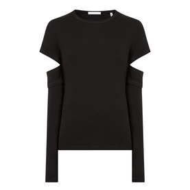 Long-Sleeved Cut-Out Top