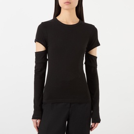 Long-Sleeved Cut-Out Top