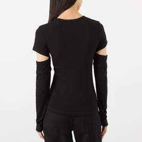 Long-Sleeved Cut-Out Top