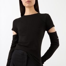 Long-Sleeved Cut-Out Top
