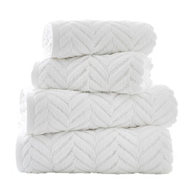 Catalonia Textured Towel White