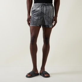 Palm Leaf Print Swim Shorts