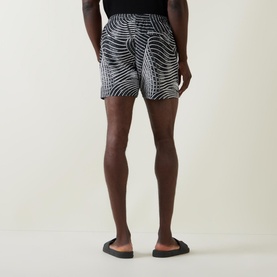 Palm Leaf Print Swim Shorts