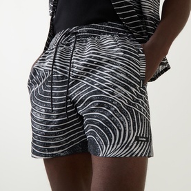 Palm Leaf Print Swim Shorts