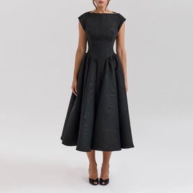 Debutante Flared Backless Dress