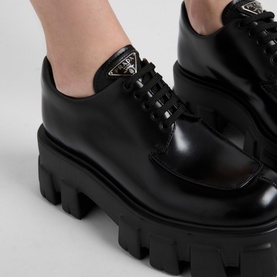 Monolith Brushed Leather Lace-Up Shoes